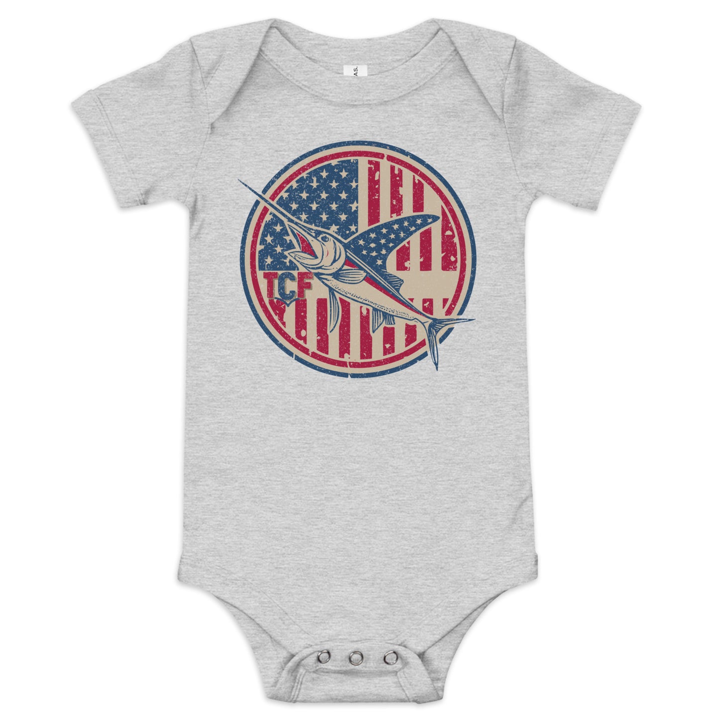 'American Swordfish' Baby Short Sleeve One Piece