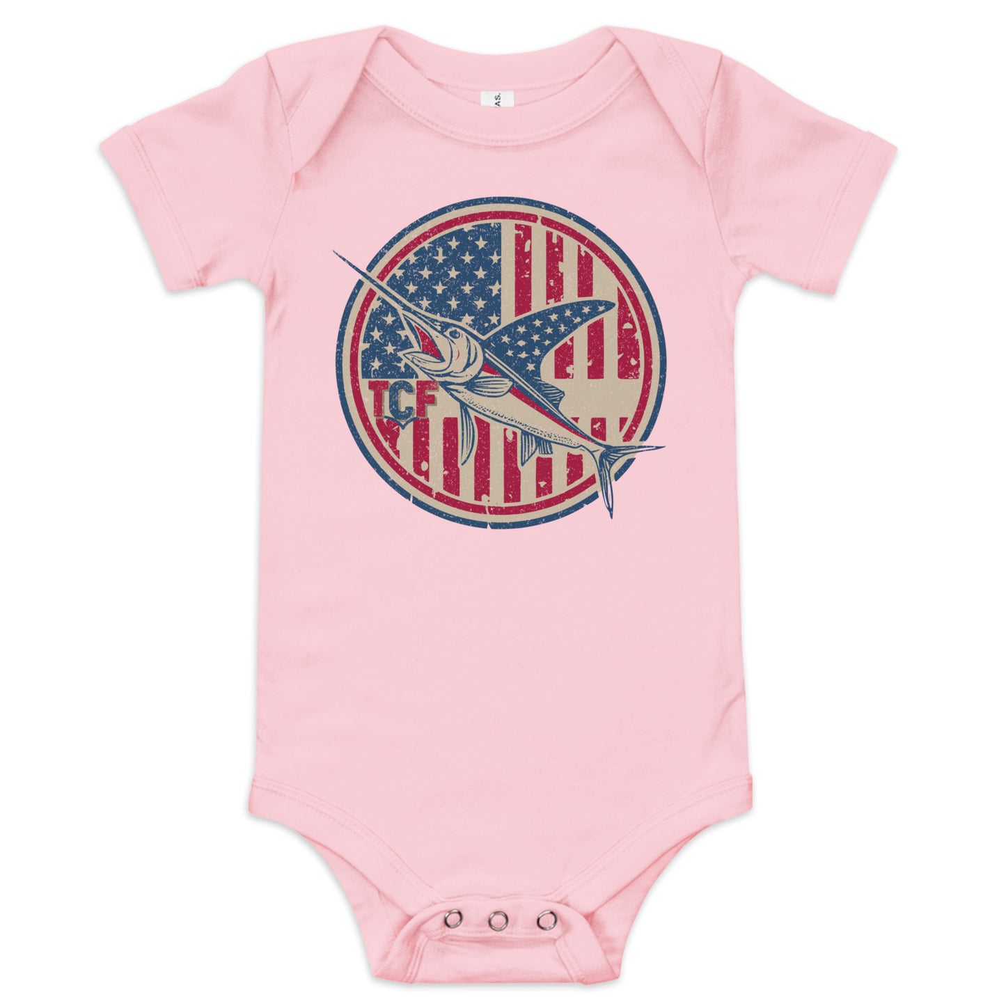 'American Swordfish' Baby Short Sleeve One Piece