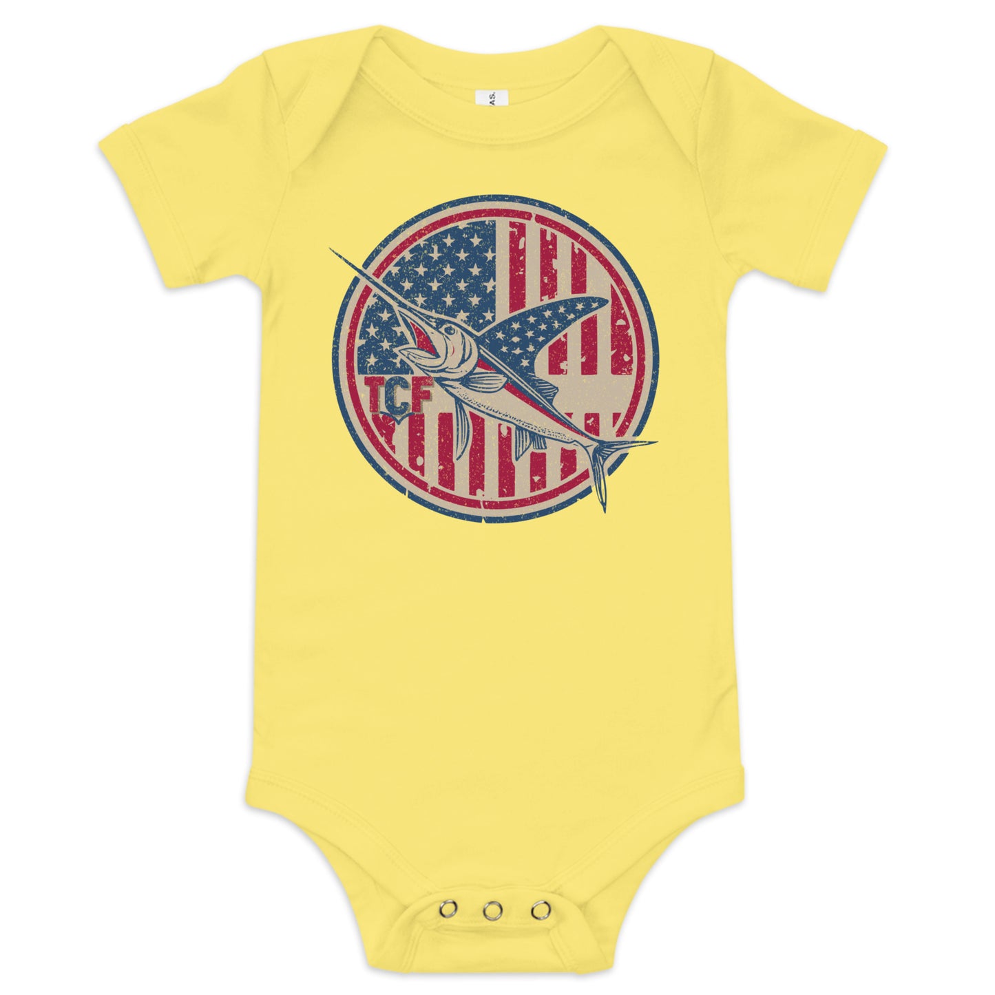 'American Swordfish' Baby Short Sleeve One Piece