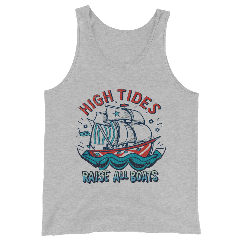 'High Tides Raise All Boats' Graphic Tank Top