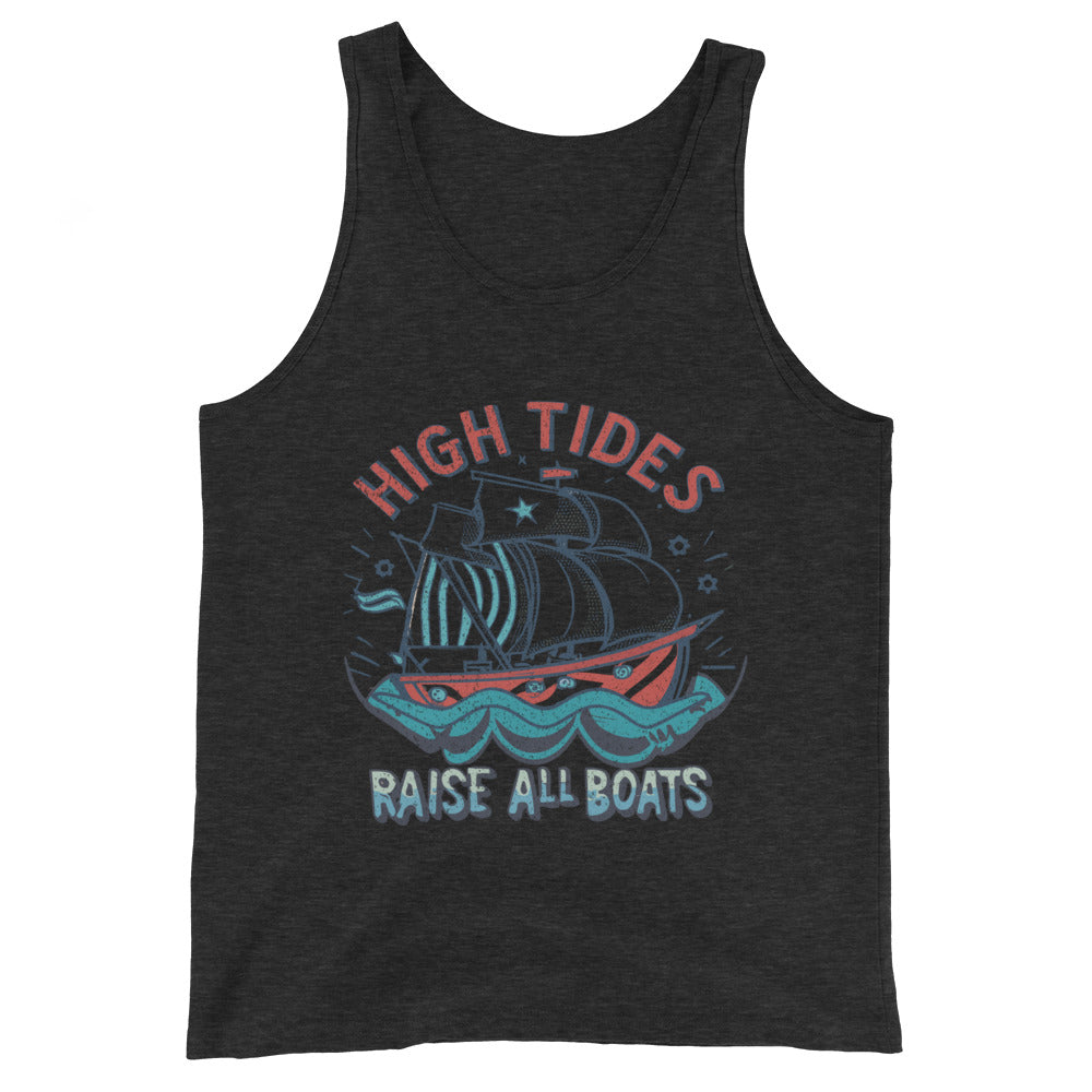 'High Tides Raise All Boats' Graphic Tank Top
