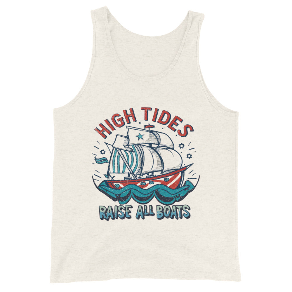 'High Tides Raise All Boats' Graphic Tank Top
