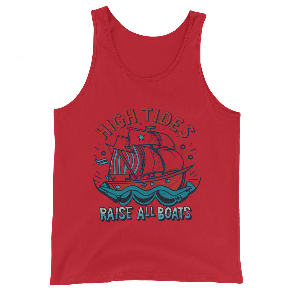 'High Tides Raise All Boats' Graphic Tank Top