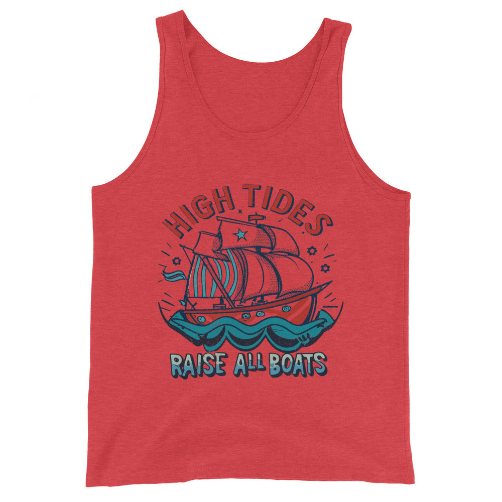 'High Tides Raise All Boats' Graphic Tank Top