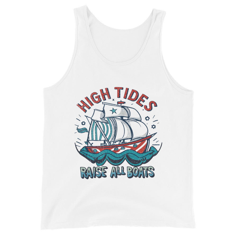'High Tides Raise All Boats' Graphic Tank Top