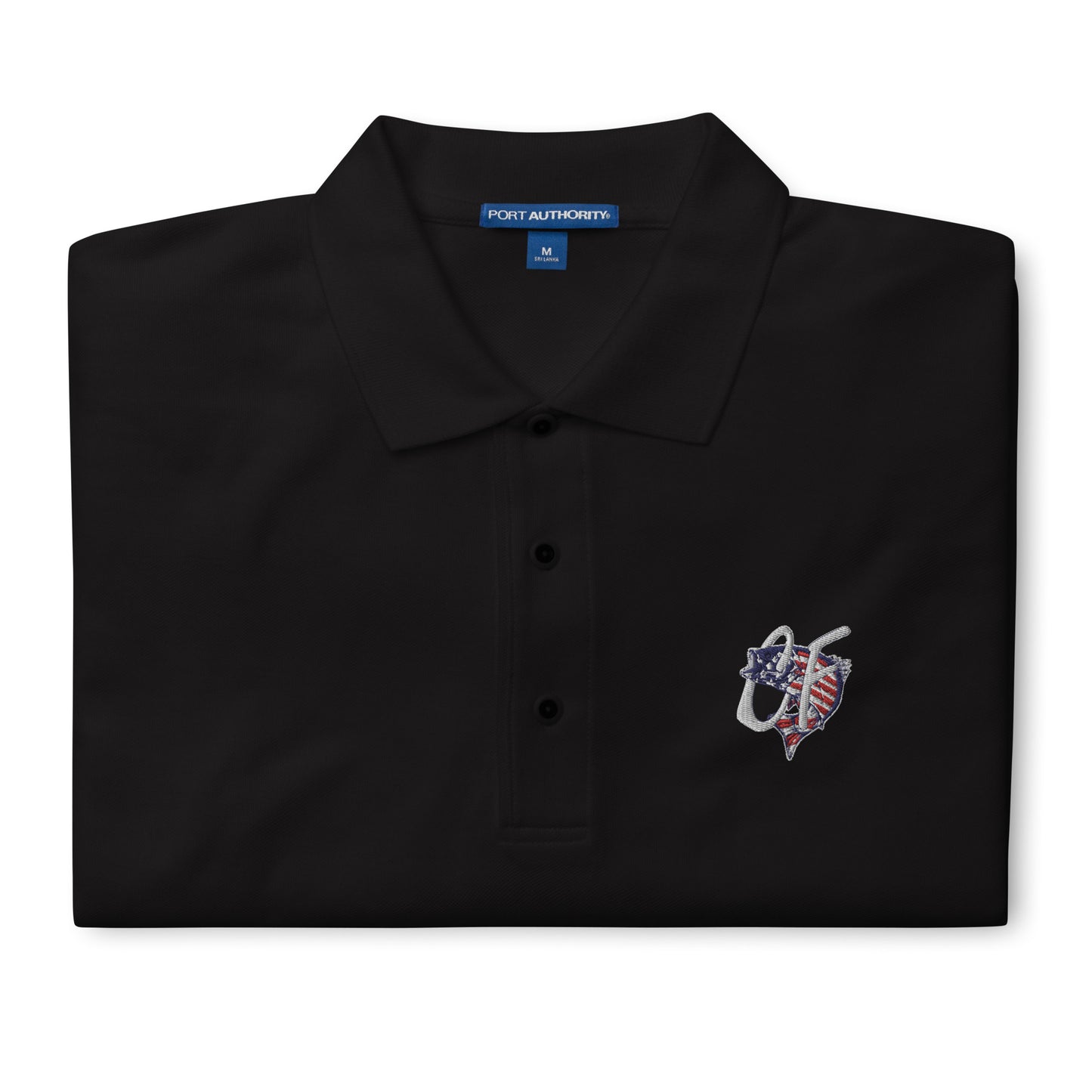 'Conservative Fisherman' Signature Striper Logo Men's Premium Polo
