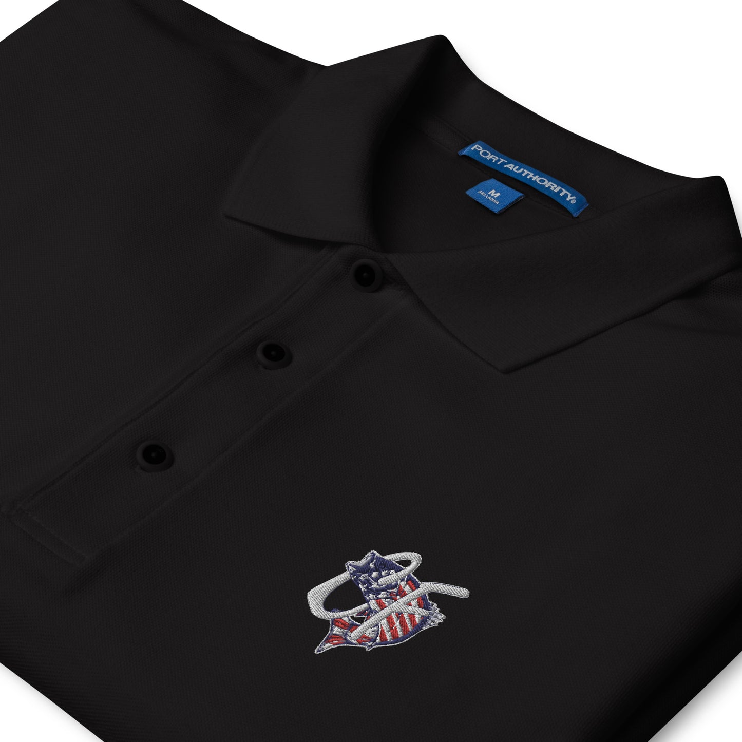 'Conservative Fisherman' Signature Striper Logo Men's Premium Polo