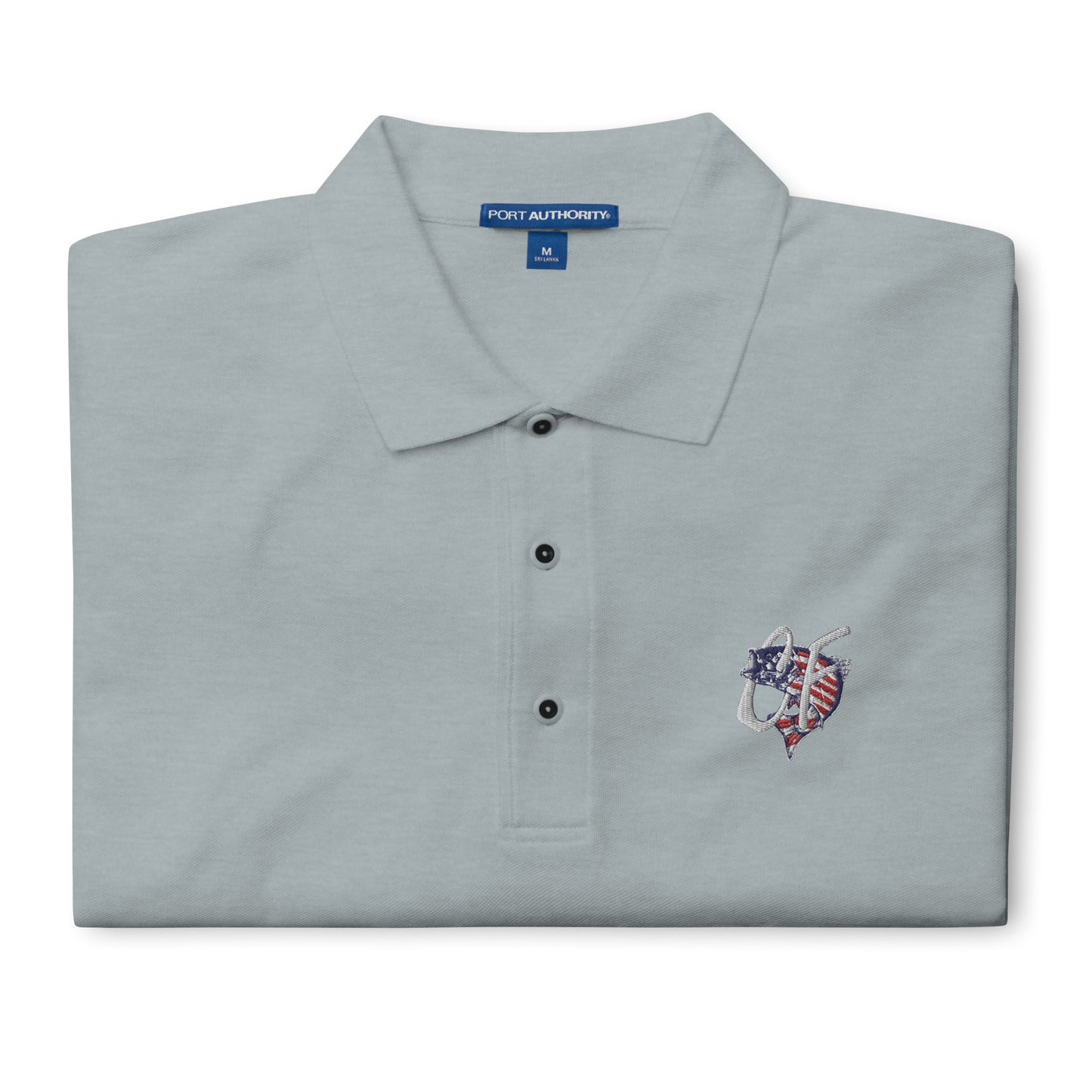 'Conservative Fisherman' Signature Striper Logo Men's Premium Polo
