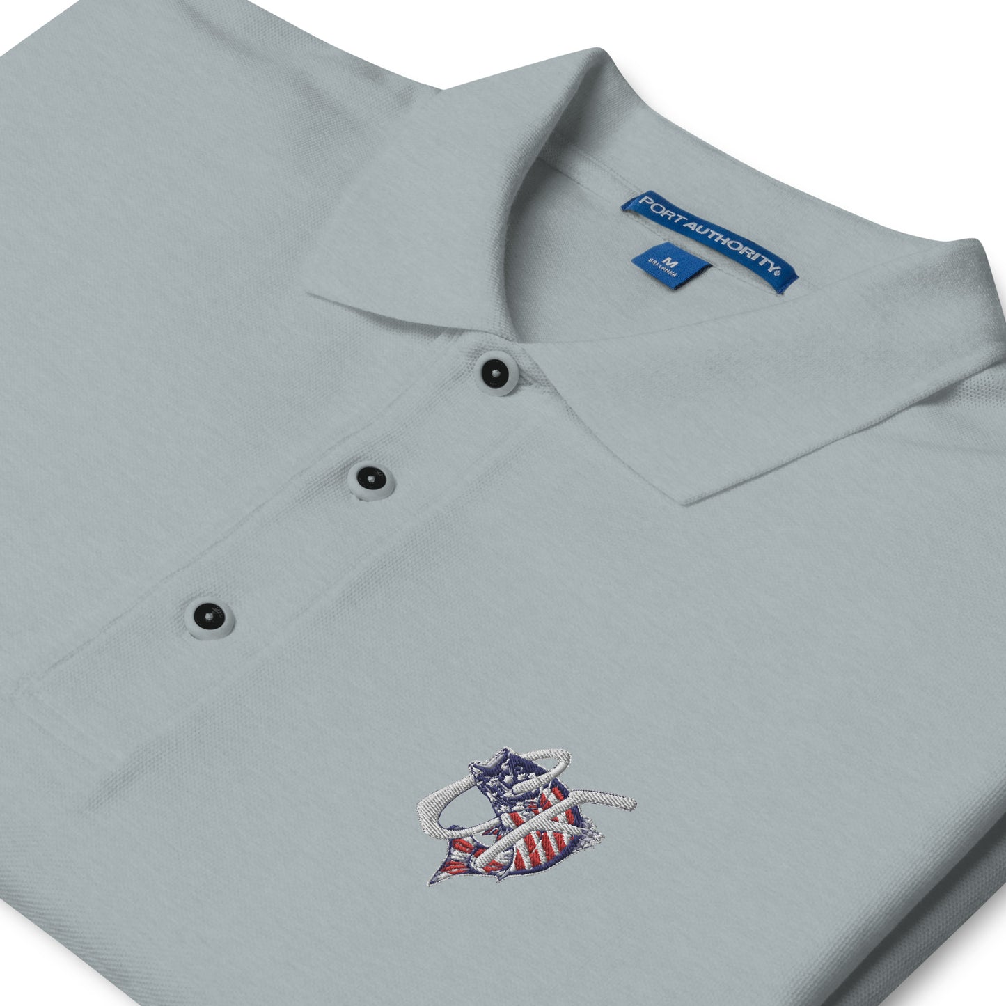 'Conservative Fisherman' Signature Striper Logo Men's Premium Polo