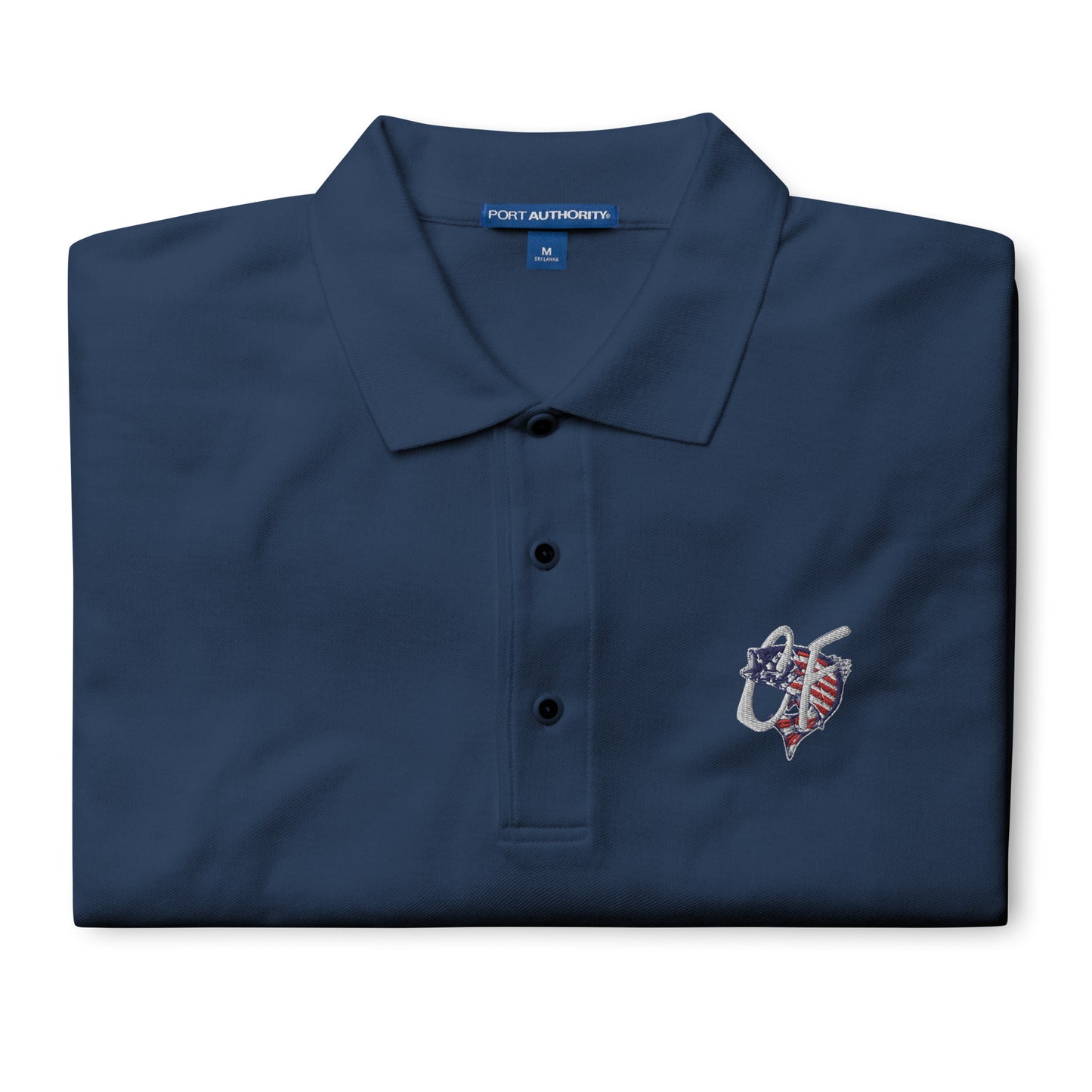 'Conservative Fisherman' Signature Striper Logo Men's Premium Polo