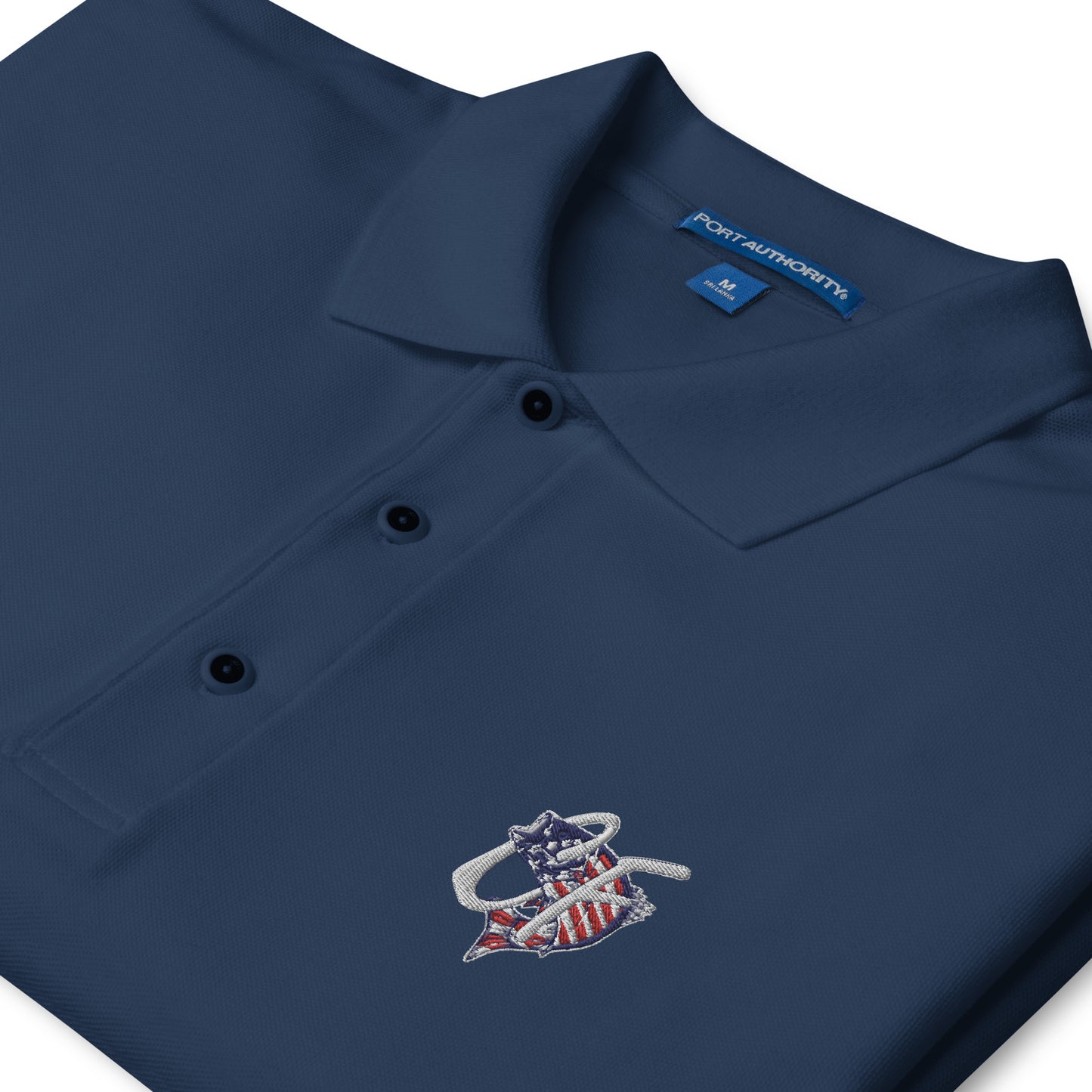 'Conservative Fisherman' Signature Striper Logo Men's Premium Polo