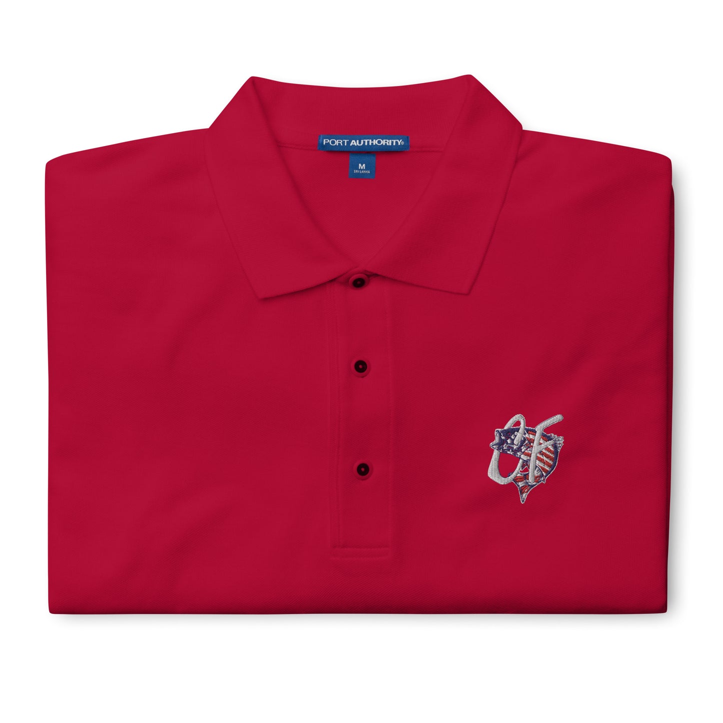 'Conservative Fisherman' Signature Striper Logo Men's Premium Polo
