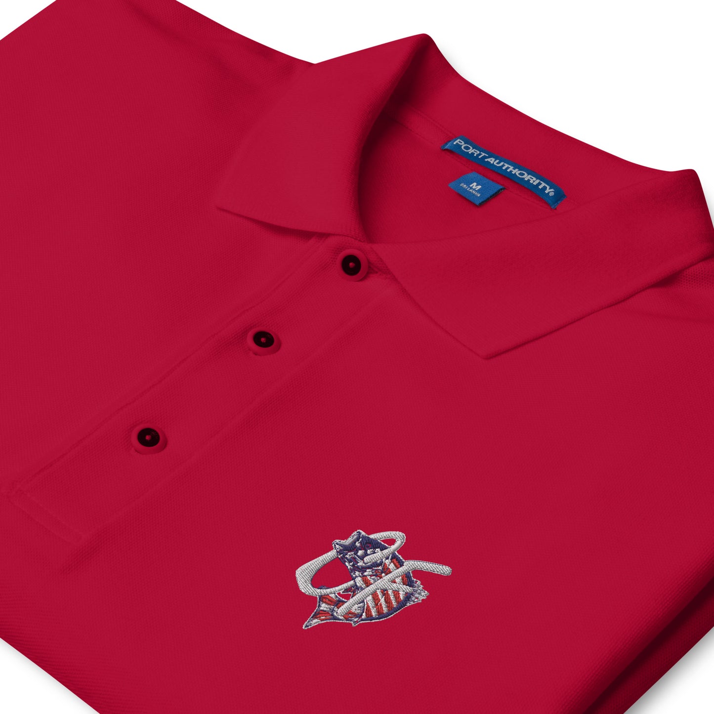 'Conservative Fisherman' Signature Striper Logo Men's Premium Polo