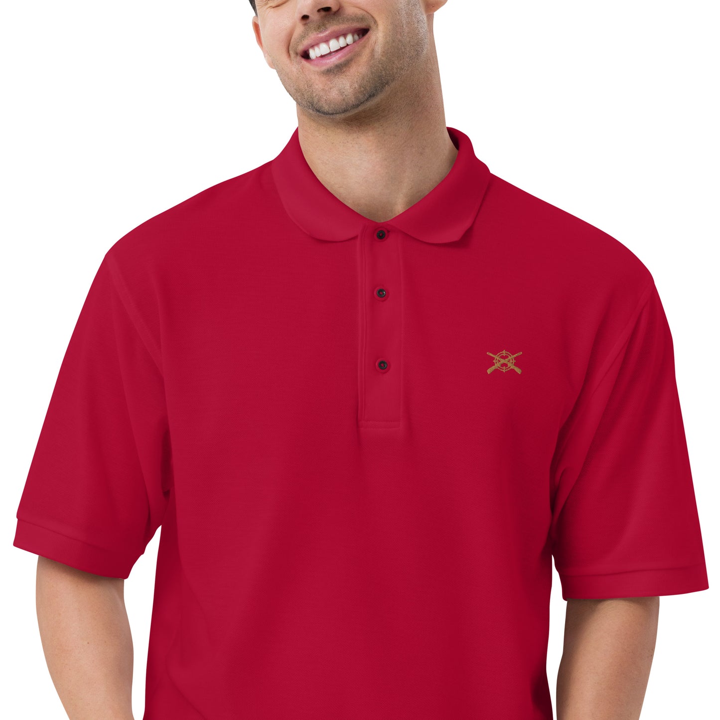 'Shotguns and Crosshairs' Men's Premium Polo