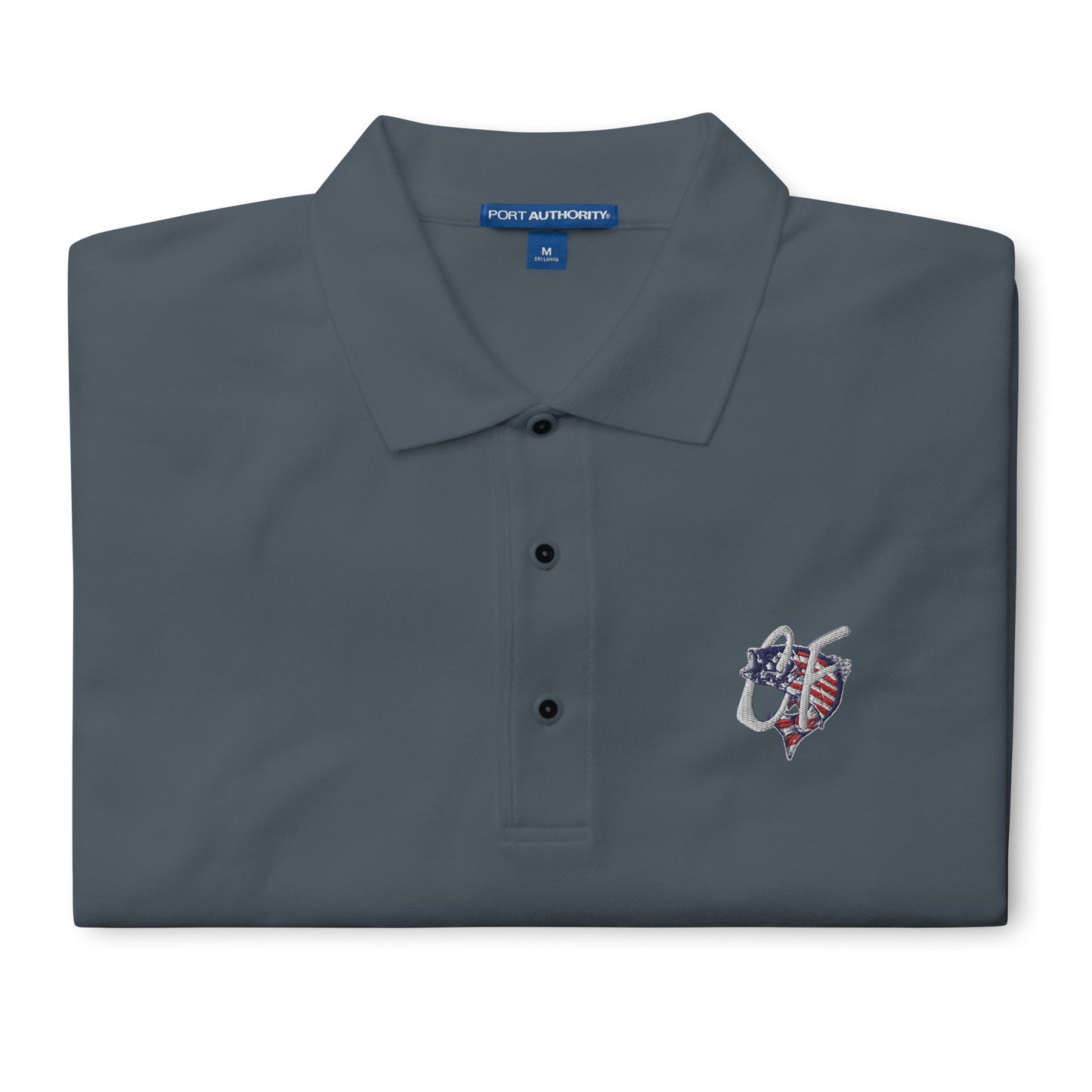 'Conservative Fisherman' Signature Striper Logo Men's Premium Polo