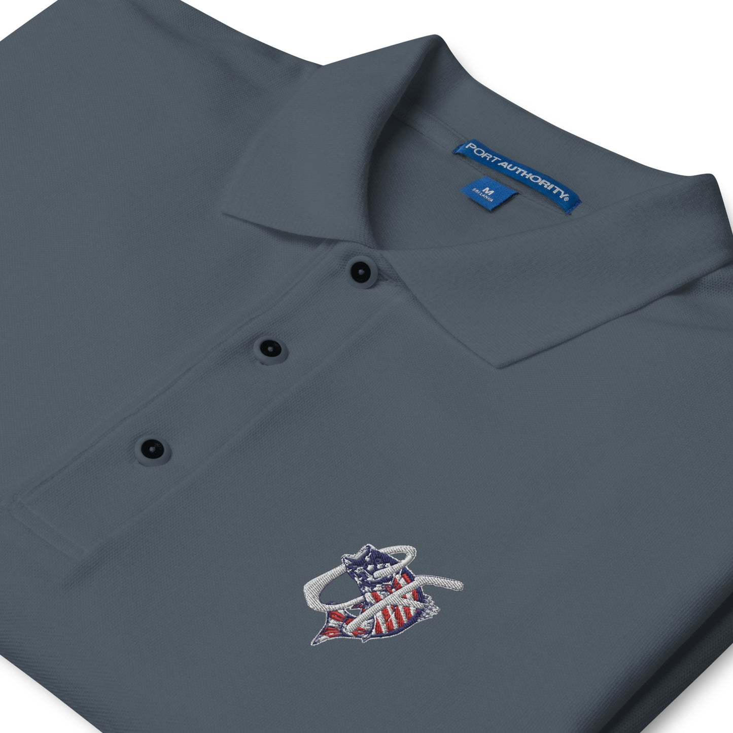 'Conservative Fisherman' Signature Striper Logo Men's Premium Polo