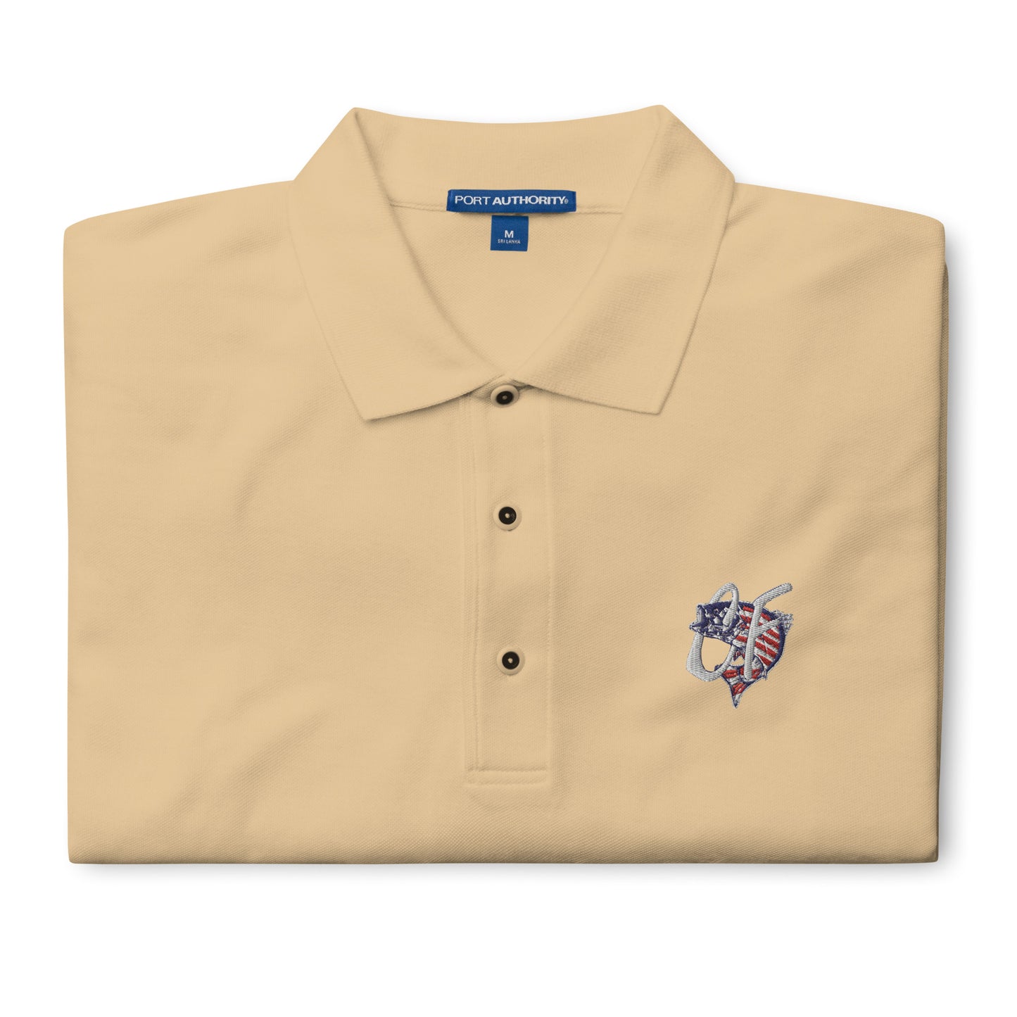 'Conservative Fisherman' Signature Striper Logo Men's Premium Polo