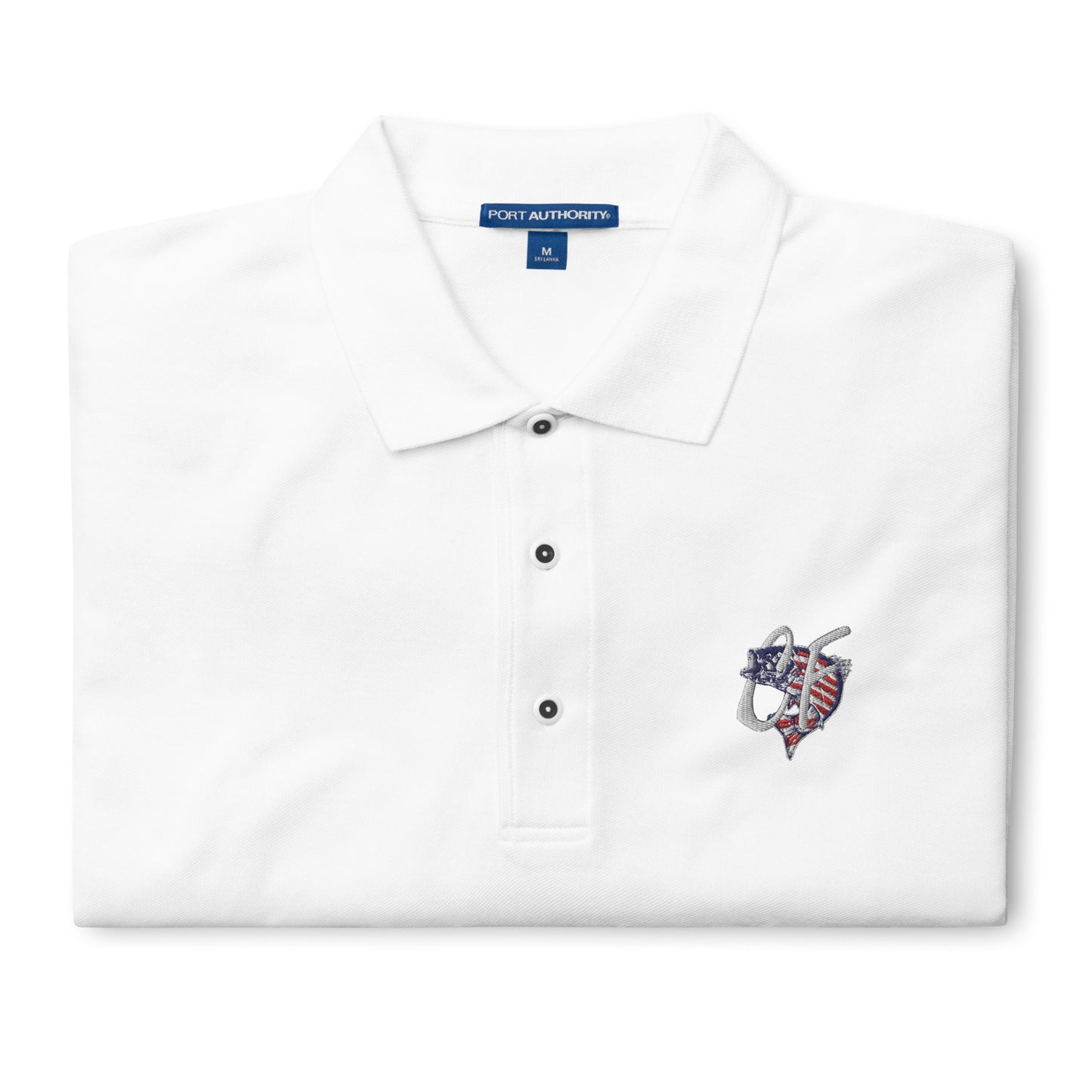 'Conservative Fisherman' Signature Striper Logo Men's Premium Polo