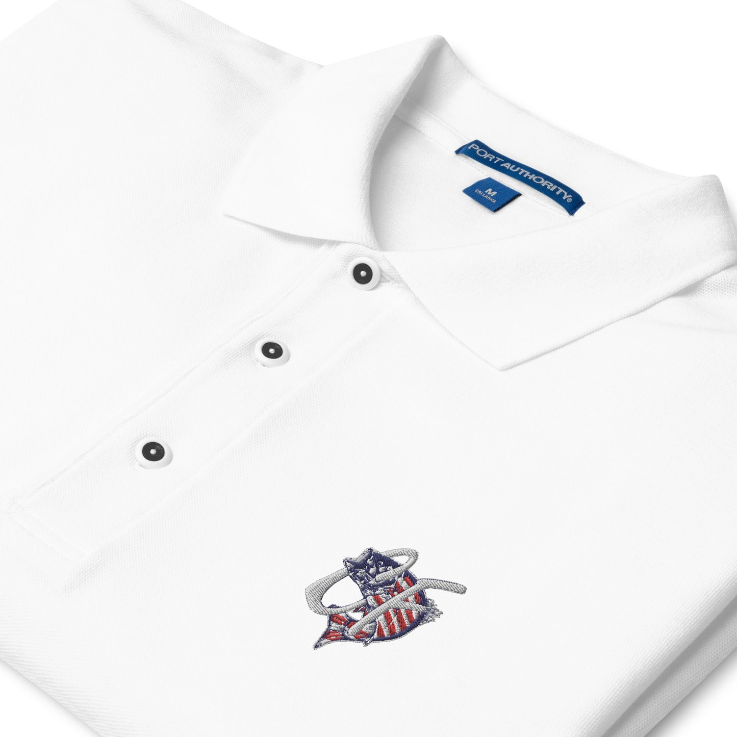 'Conservative Fisherman' Signature Striper Logo Men's Premium Polo