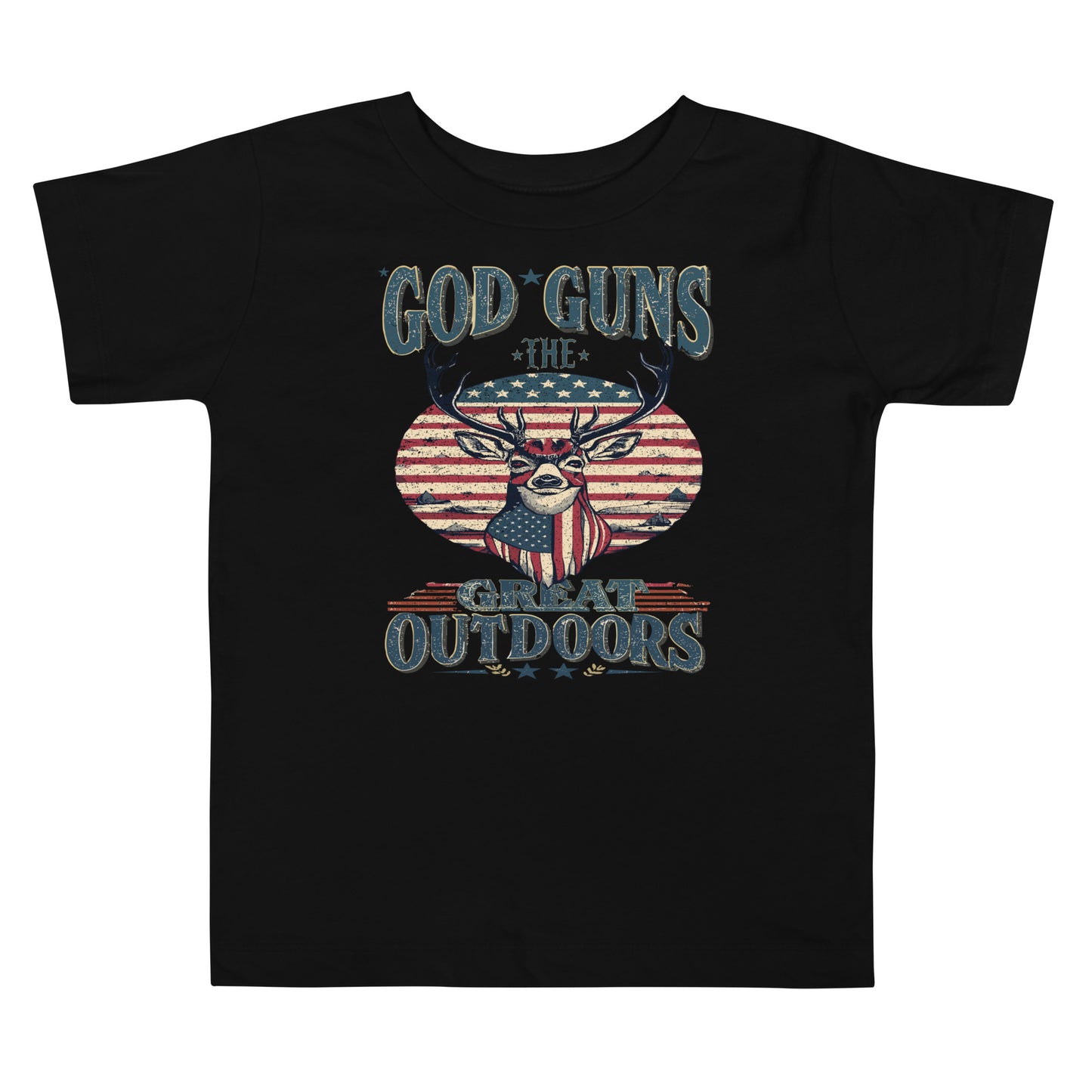 'Gods, Guns, and The Great Outdoors' Toddler T Shirt