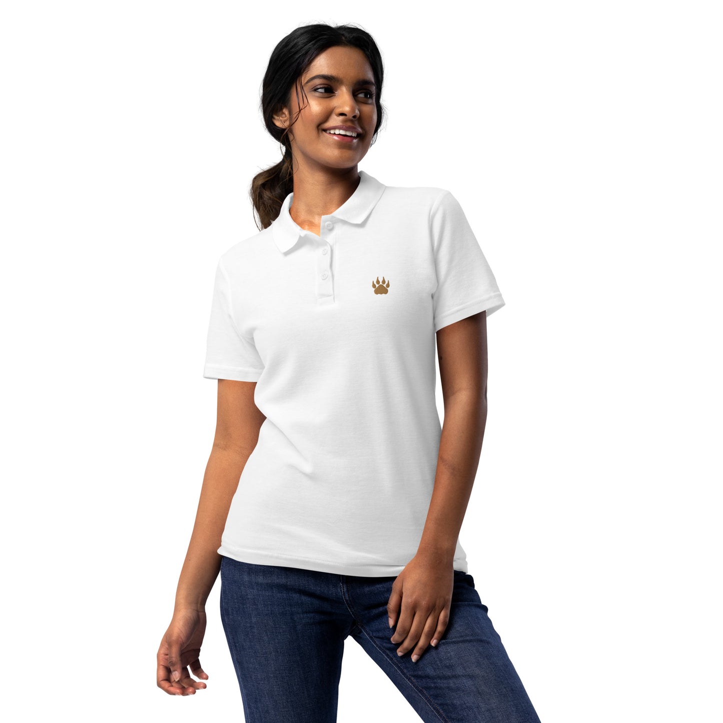 'Bear Paw Print' Women’s Polo Shirt