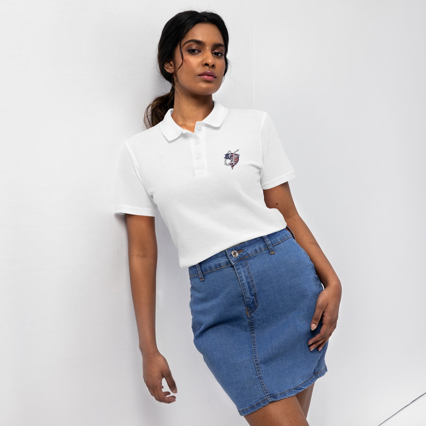 'American Striper' Striped Bass Logo Women’s Polo Shirt