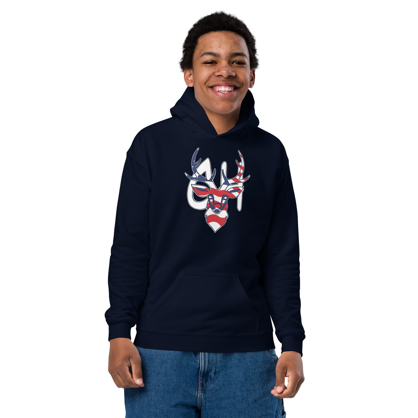 'American Buck' Signature Logo Youth Hooded Sweatshirt