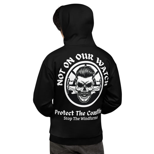 'Not On Our Watch' Hooded Sweatshirt for Men and Women (Black)