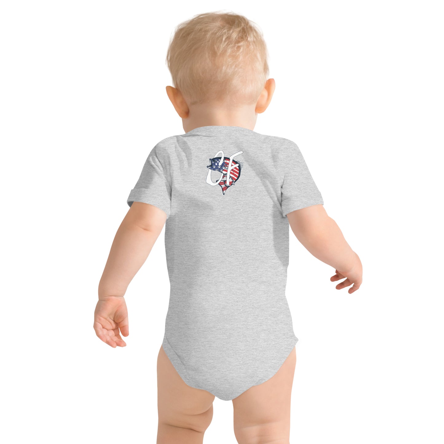 'Nautical Striper' Baby Short Sleeve One Piece