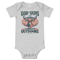 'God, Guns, Great Outdoors' Baby Short Sleeve One Piece