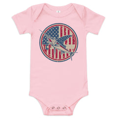 'American Swordfish' Baby Short Sleeve One Piece
