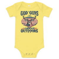 'God, Guns, Great Outdoors' Baby Short Sleeve One Piece