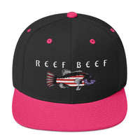 'Reef Beef' American Blackfish (White) Snapback Hat