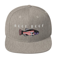 'Reef Beef' American Blackfish (White) Snapback Hat
