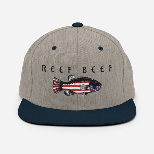 'Reef Beef' American Blackfish Mashup (Dark) Snapback Hat