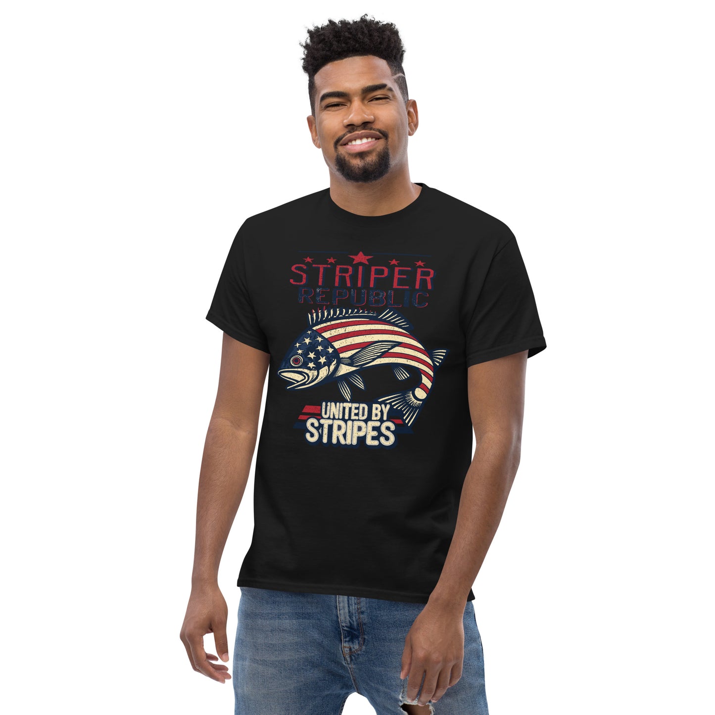 'United by Stripes' Striper Graphic T Shirt