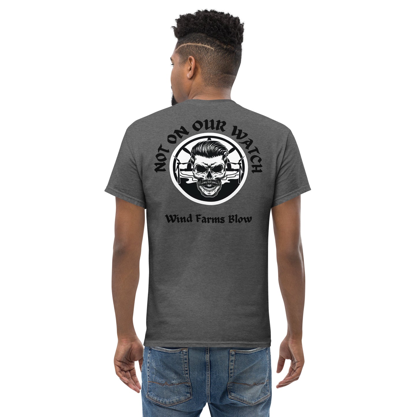 'Wind Farms Blow' Stop Coastal Wind Farming Graphic T Shirt