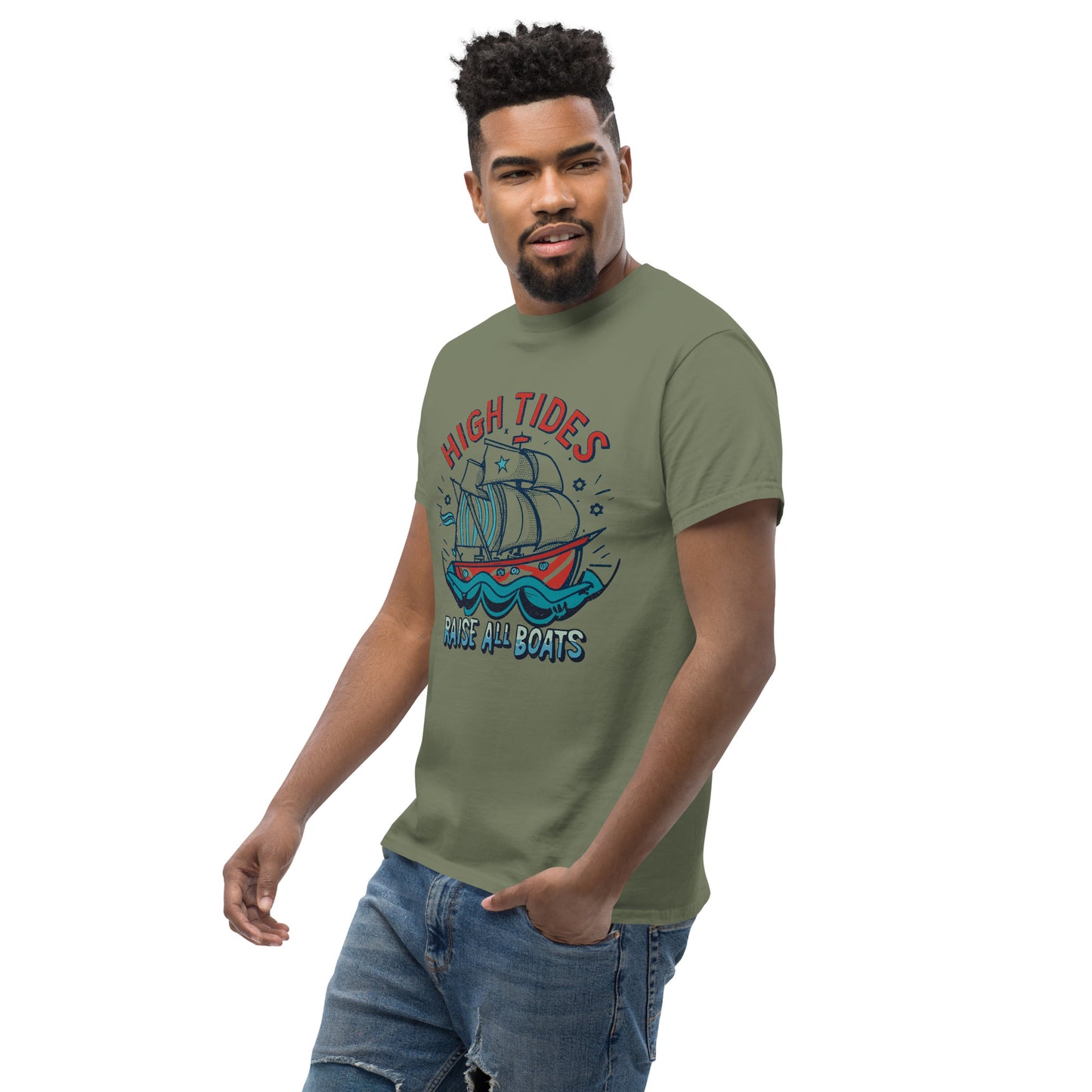 "High Tides Raise All Boats' Graphic T Shirt