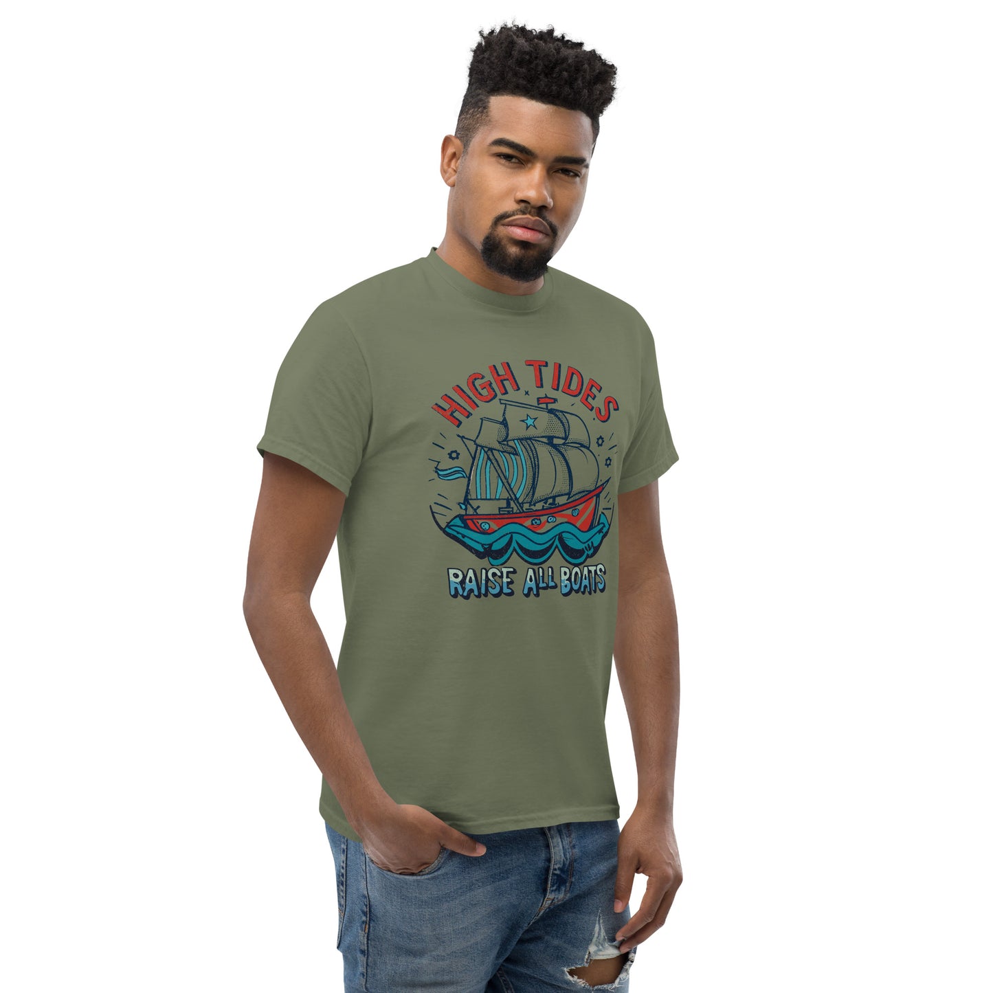 "High Tides Raise All Boats' Graphic T Shirt