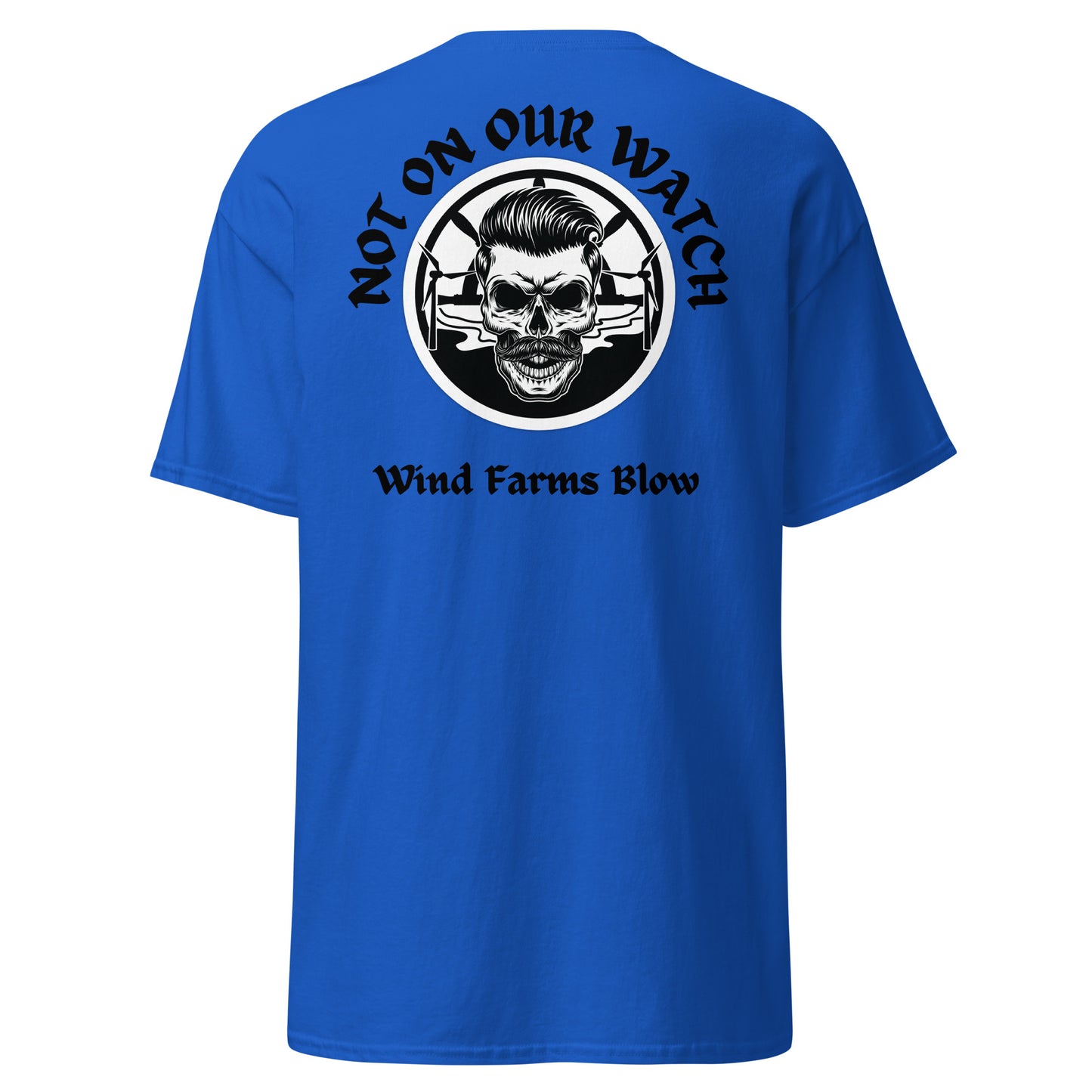 'Wind Farms Blow' Stop Coastal Wind Farming Graphic T Shirt
