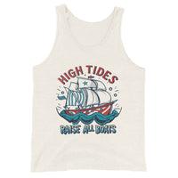 'High Tides Raise All Boats' Graphic Tank Top