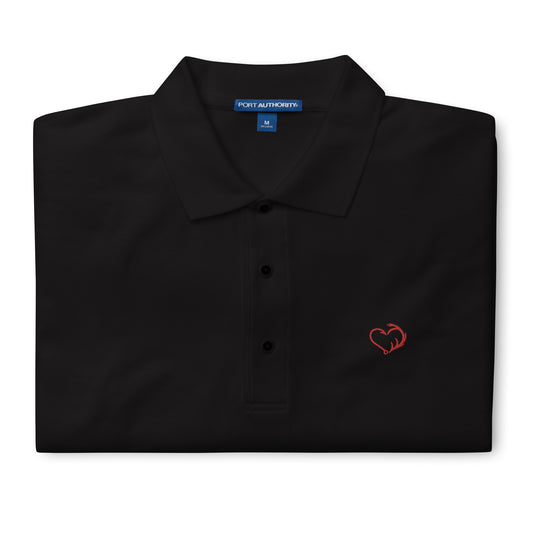 'Hook and Antler Heart' Valentine's Day Men's Premium Polo from TCF