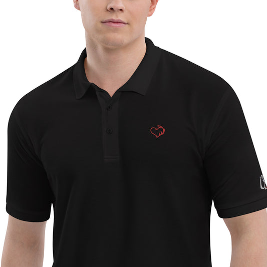 'Hook and Antler Heart' Valentine's Day Men's Premium Polo from TCF