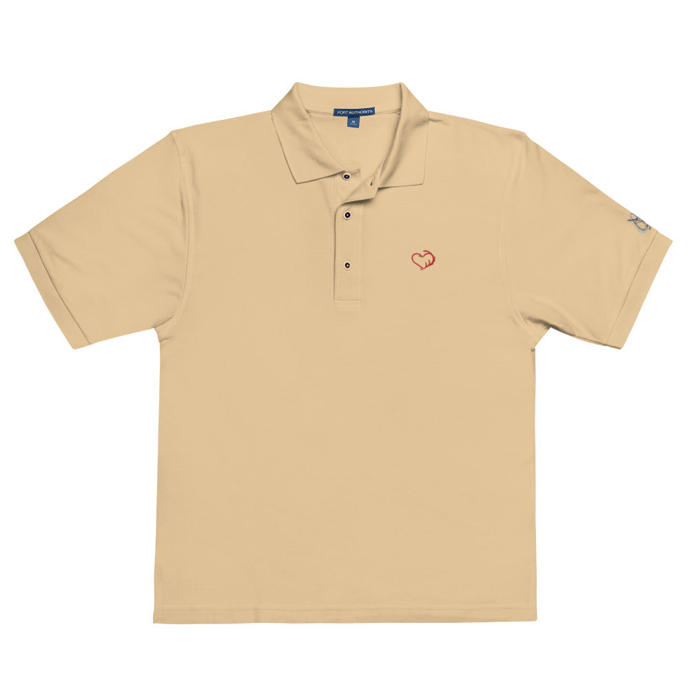 'Hook and Antler Heart' Valentine's Day Men's Premium Polo from TCF