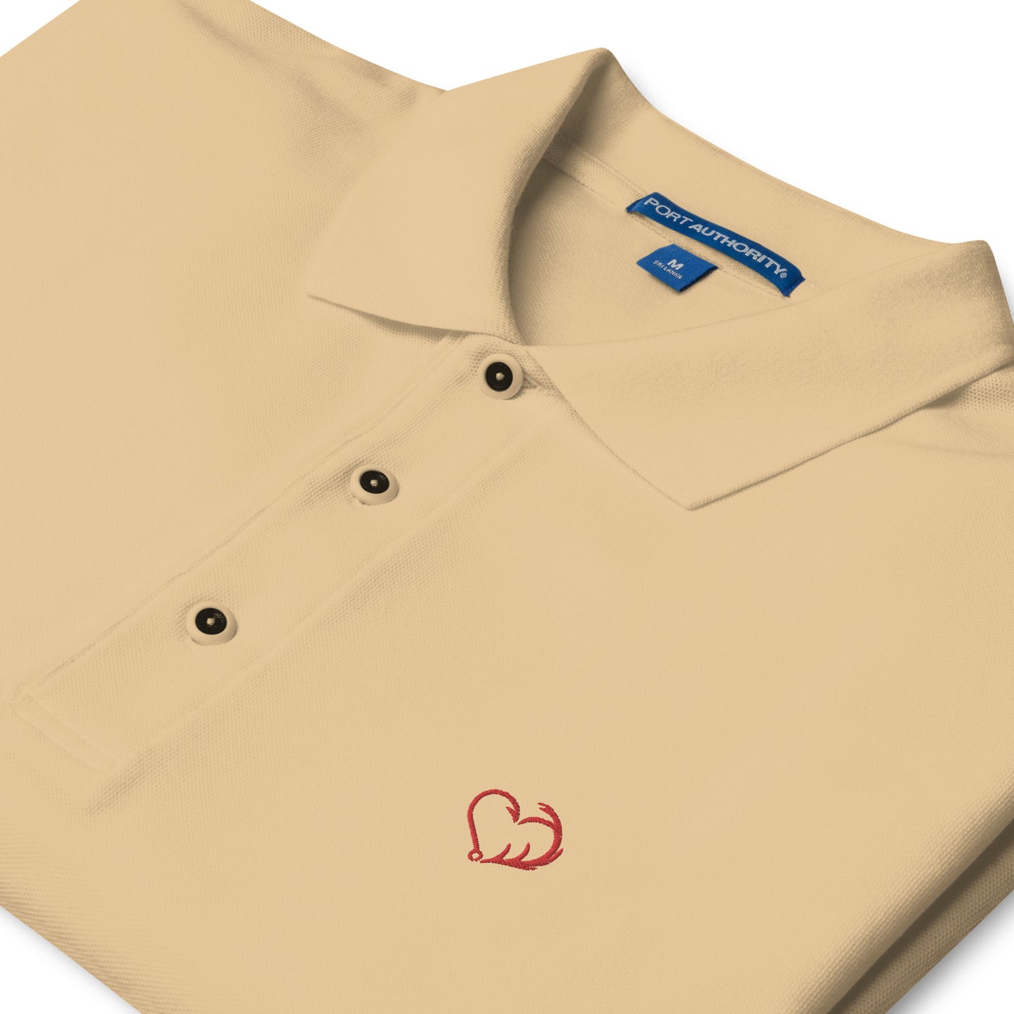 'Hook and Antler Heart' Valentine's Day Men's Premium Polo from TCF