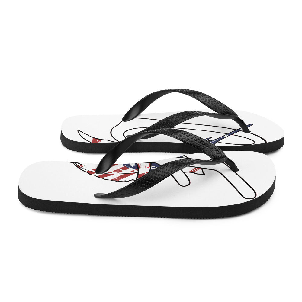 "The Conservative Fisherman" Signature Graphic Flip-Flops