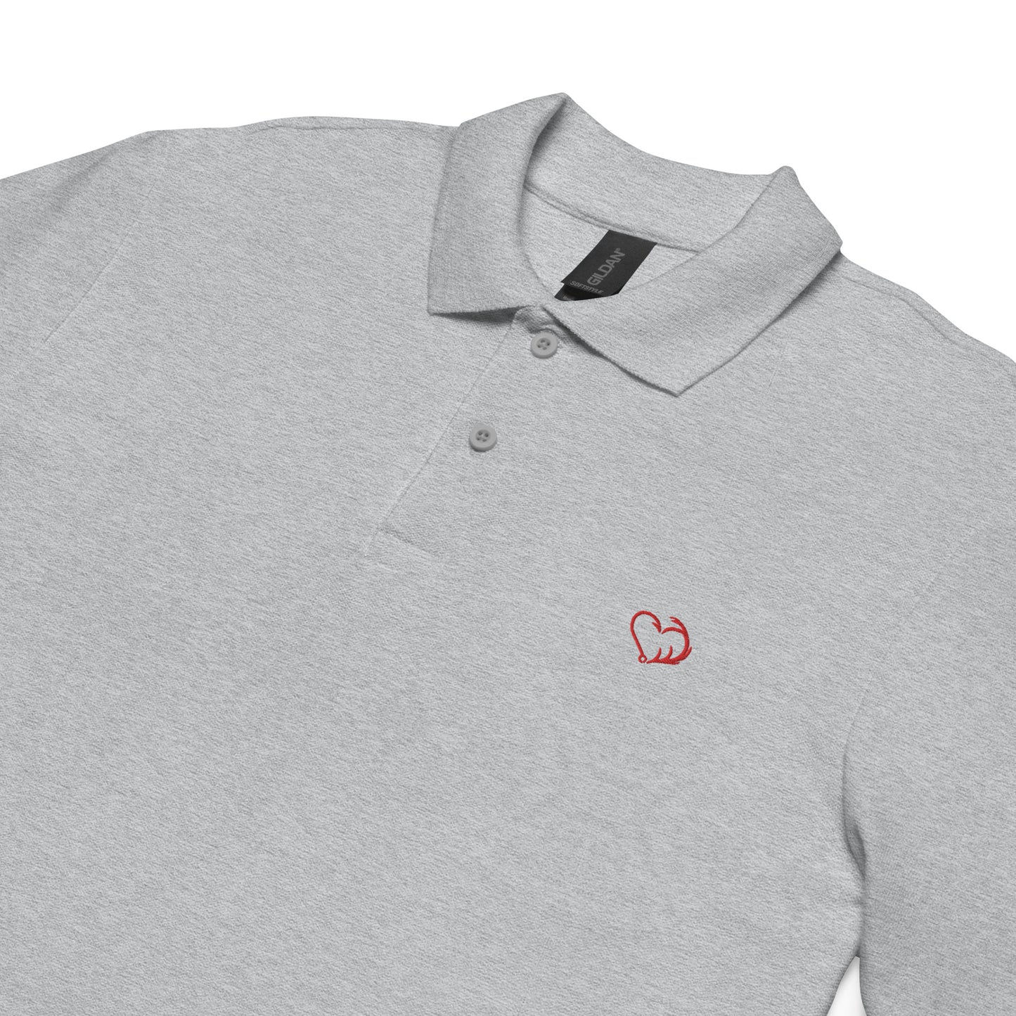 'Hook and Horn' Heart Graphic for Valentines Day Women's Polo