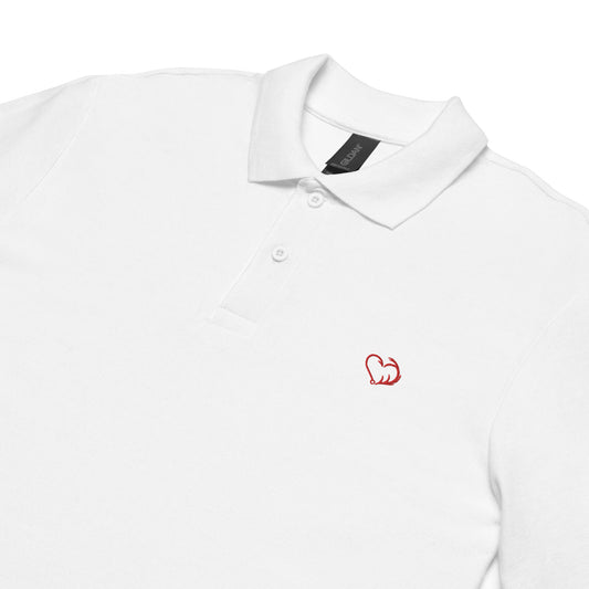 'Hook and Horn' Heart Graphic for Valentines Day Women's Polo