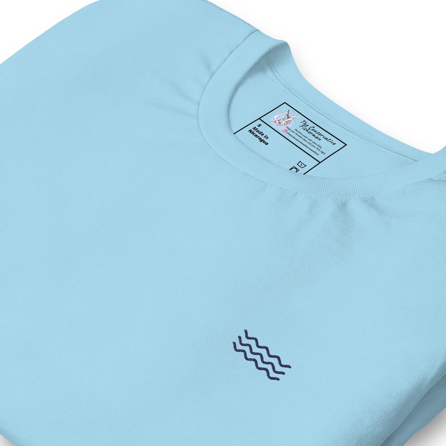 'Ocean Waves' Premium Embroidered Shirt