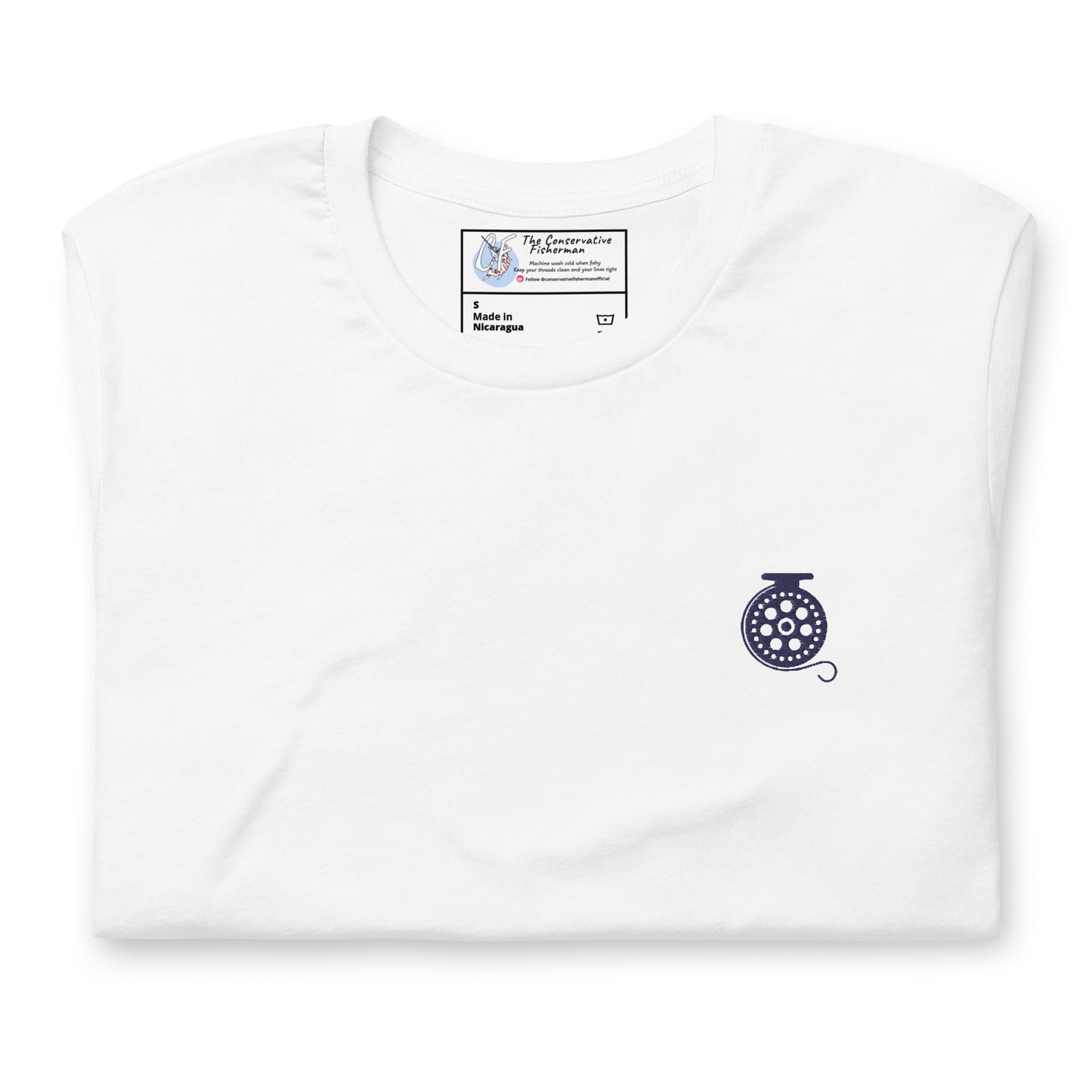 'Fly Fishing Reel' Premium Embroidered Shirt